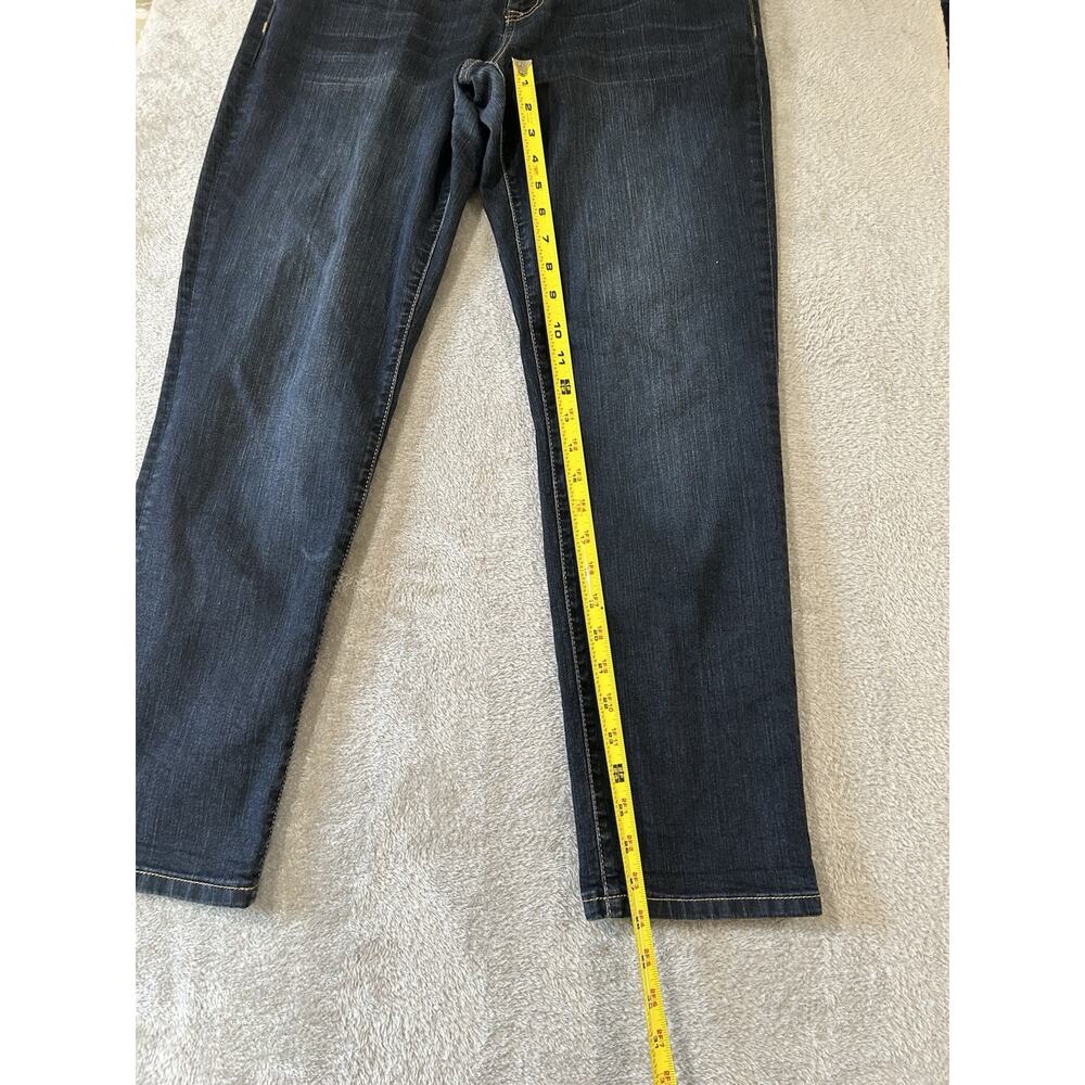 Apt. 9 Jeans Straight Capri Mid Rise Blue Denim Dark Wash Womens sz 10 - Picture 4 of 6